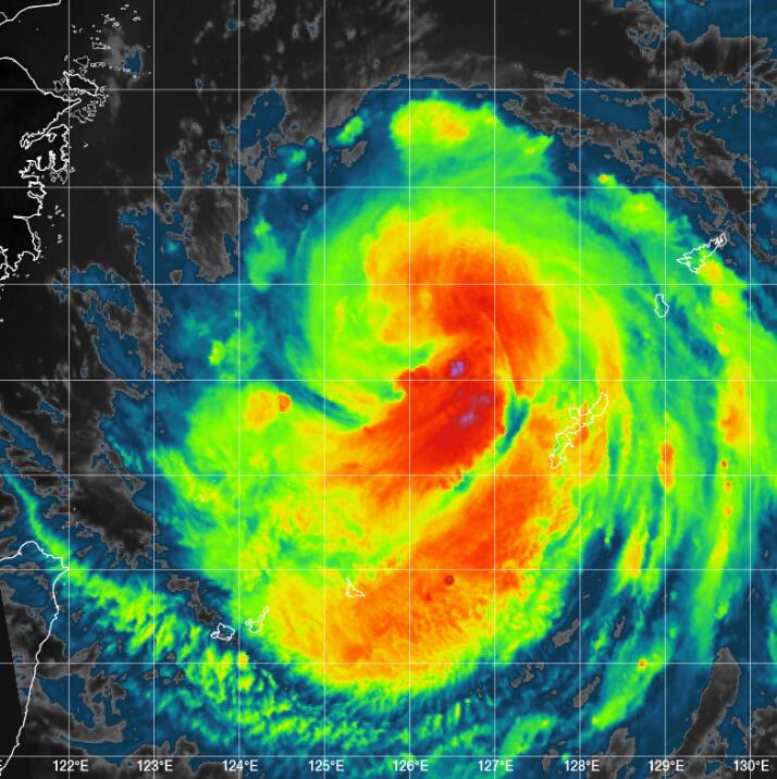 台风路径实时发布系统八号台风云图  “巴威”今日最新清晰卫星云图