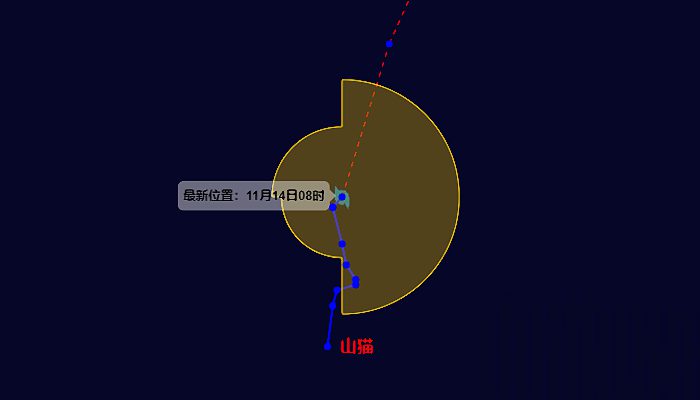 2022年24号台风最新消息路径图 台风山猫最新路径实时图(持续更新)