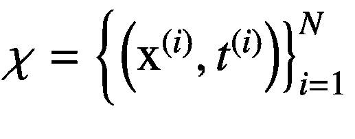 $$ chi =left{{left.lef<em></em>t({mathrm{x}}{(i)},{t}{(i)}
ight)
ight}}_{i=1}^N
ight. $$