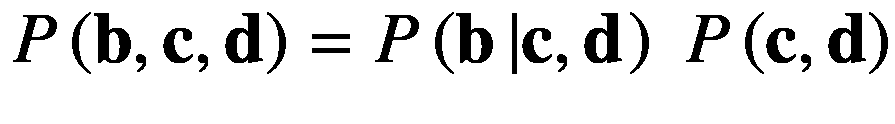 $$ Plef<em></em>t(mathbf{b},mathbf{c},mathbf{d}
ight)=Plef<em></em>t(mathbf{b}left|mathbf{c},mathbf{d}
ight.
ight);Plef<em></em>t(mathbf{c},mathbf{d}
ight) $$