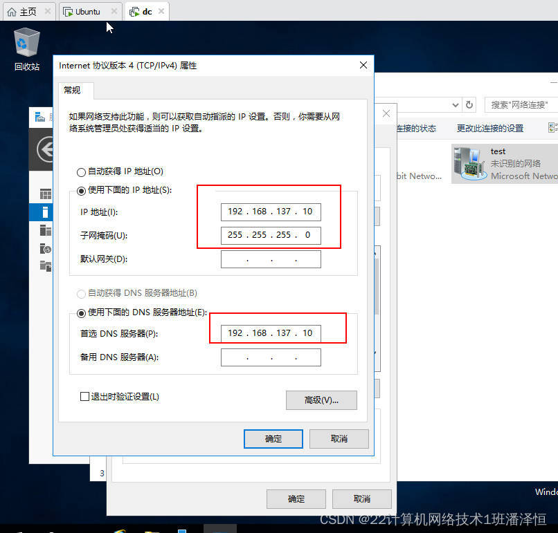 window网络与DNS管理